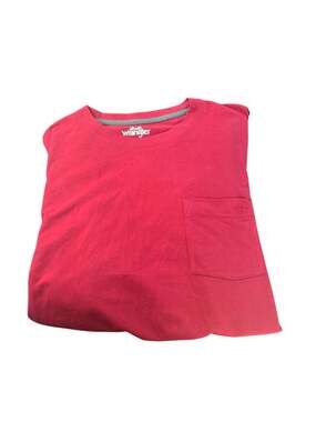 Wrangler Men's Long Sleeve Pocket T-Shirt Red Size M